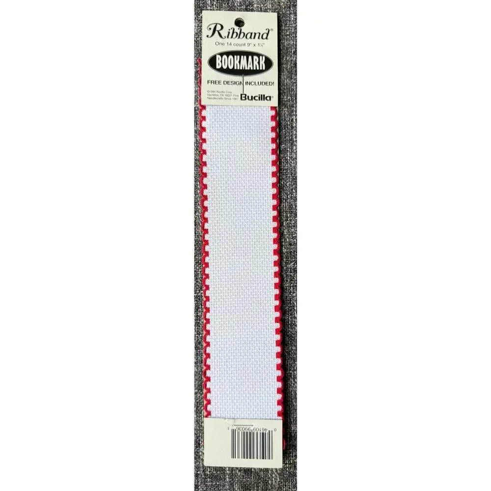 Vintage Leisure Arts Ribband Bookmarks Pattern Leaflet 767 + 14 ct. Bookmark